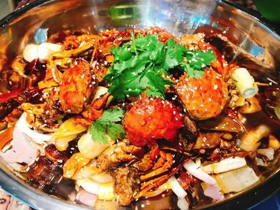 香辣毛蟹图片