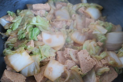 豆腐炒白菜