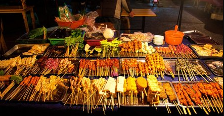 烧烤的食材