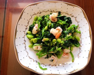 虾仁菠菜的做法
