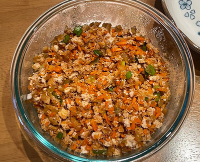 胡萝卜豆腐素馅的做法