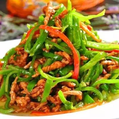 家常青椒肉丝