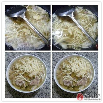 平菇面条怎么做好吃
