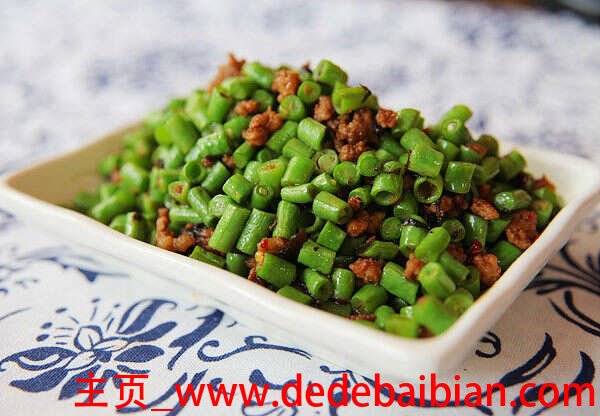 豆角炒肉末