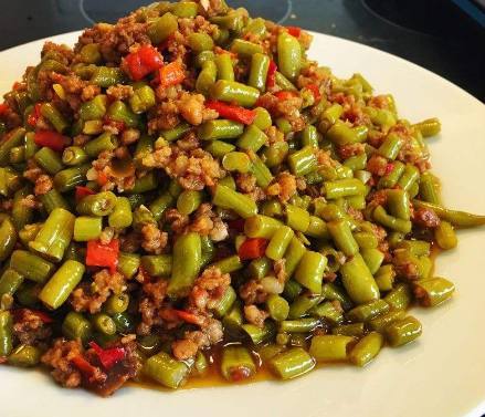 酸豆角肉末的做法