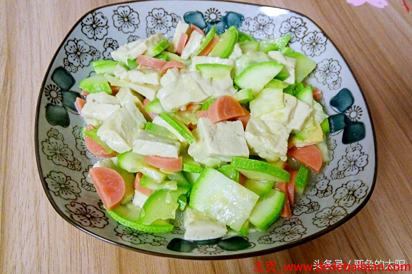 西葫芦炒豆腐